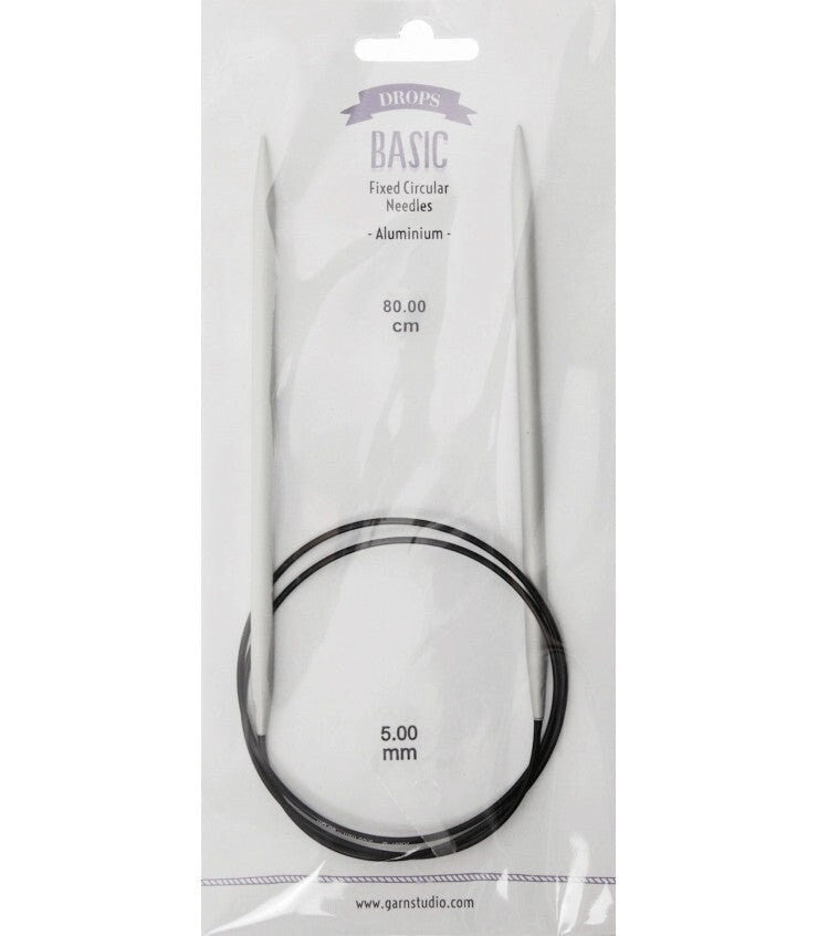 Aluminium rundstickor 80cm / 5.00mm (31.5in US 8)
